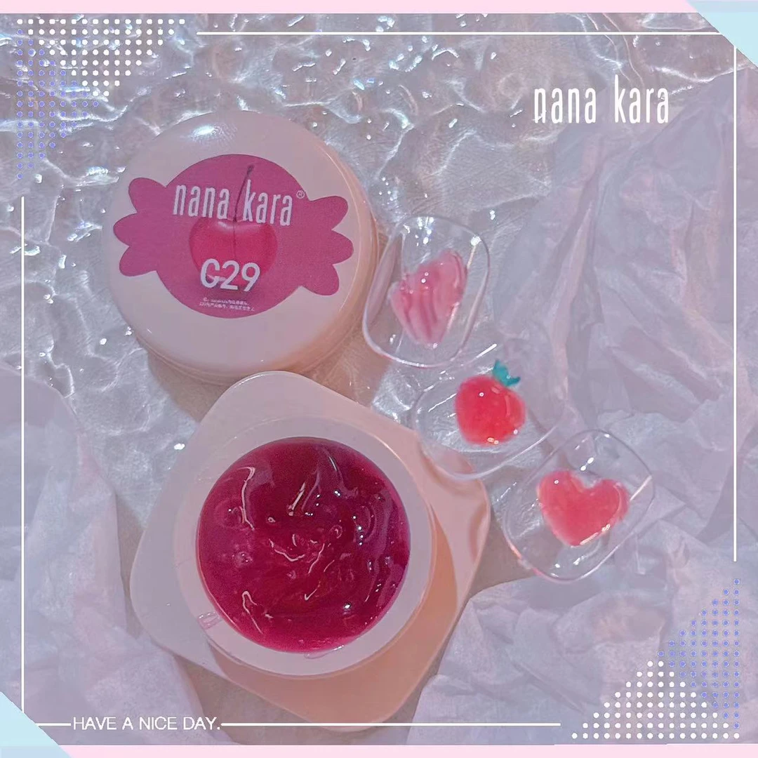 nana kara 《水果》立体造型浮雕胶 高透 免洗 不易塌 琉璃 糖果色