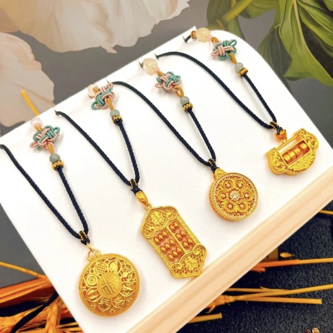 铜合金吊坠 【饰事顺意】新中式国潮风中国结吊坠百搭编绳高定精工