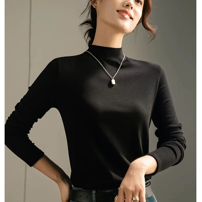 羊奶条纹绒加厚双面磨毛椰油德绒打底衫