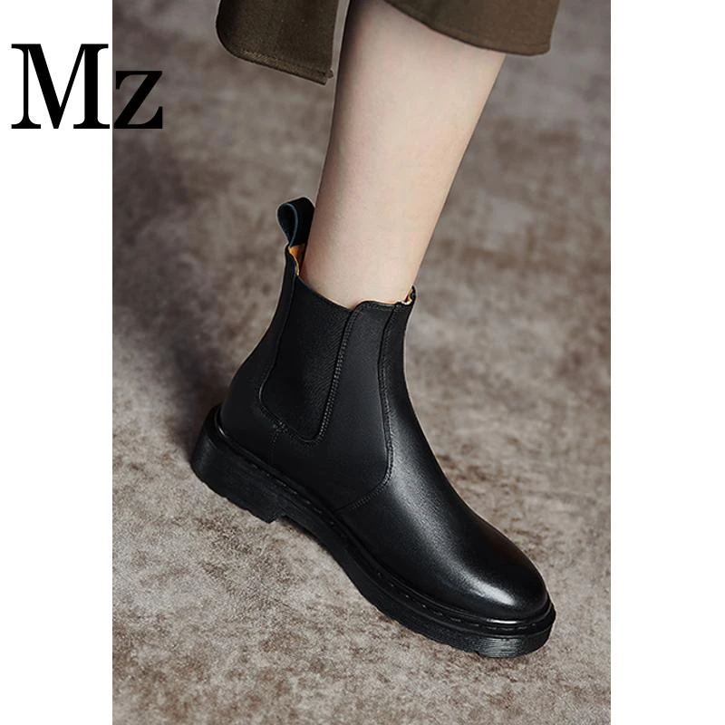 鞋匠小明/3cm/英伦风切尔西靴短靴女平底及踝靴裸靴子女鞋/xj374