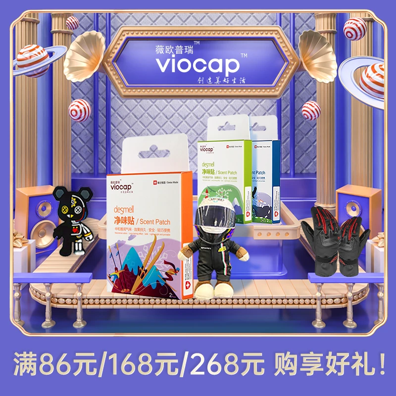 VIOCAP薇欧普瑞desmell净味贴2片装瑞士消臭便携摩托头盔靴子除味
