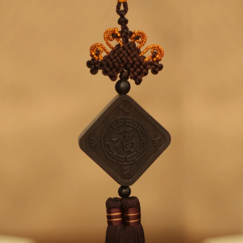 【郑师傅】平安无事牌 檀木香牌天然车载挂饰居家便捷平安牌挂饰