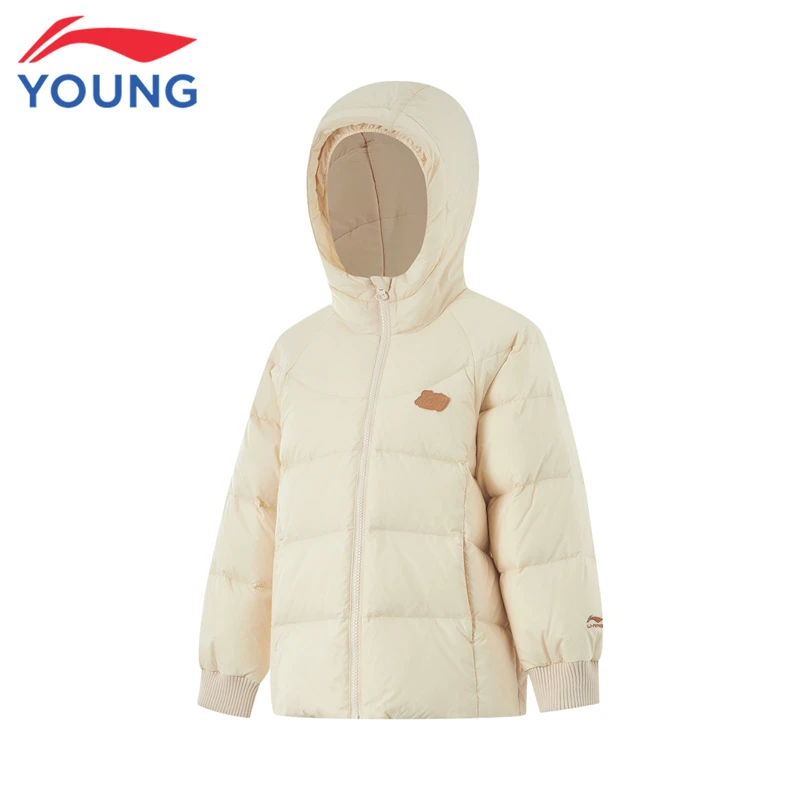 李宁童装儿童羽绒服女大童冬季新款加厚保暖运动连帽羽绒外套 008