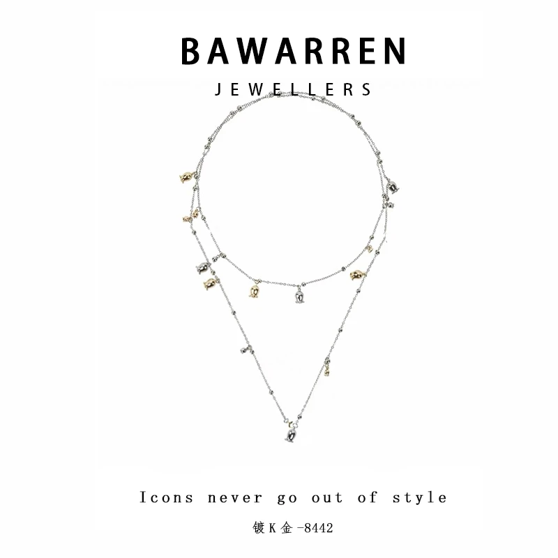Bawarren  8442-铃兰花精致项链小众欧美项链