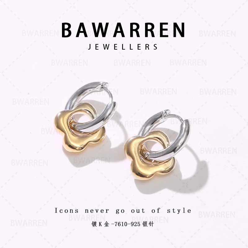 Bawarren 7610-精致耳环小众欧美优雅法式长款