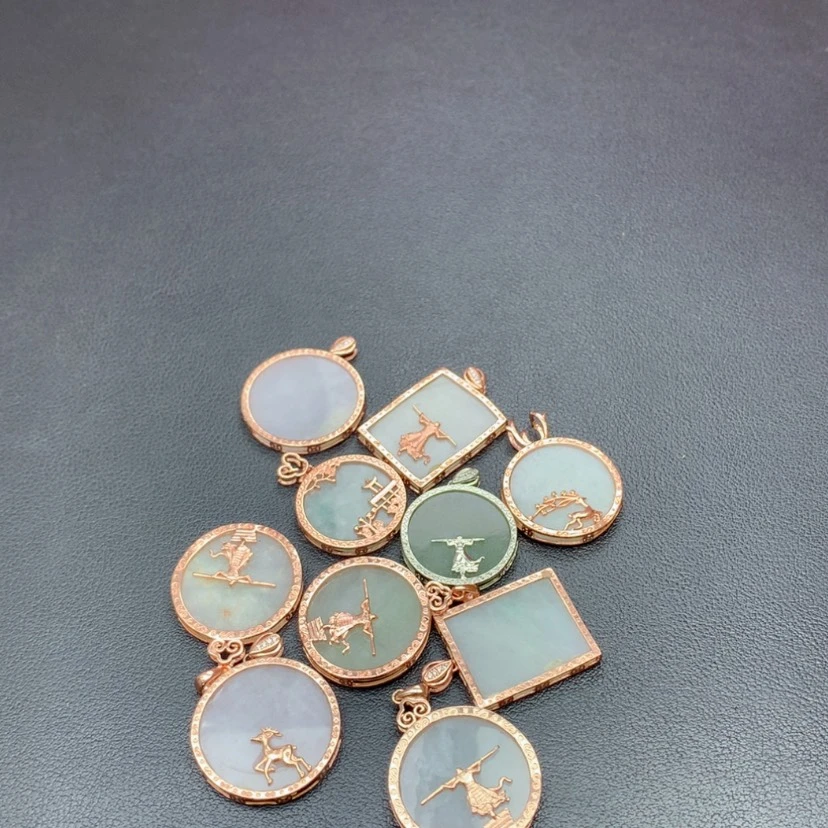 【闪购商品】翡翠颈饰银S925镶嵌多样性发货一个，无证书