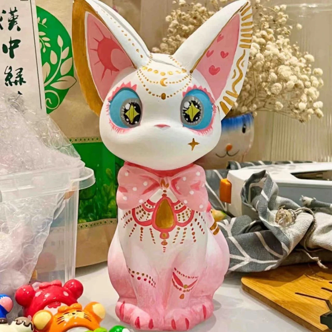 吉吉猫石膏娃娃涂鸦摆件创意发挥儿童手工制作瓷娃娃DIY创意发挥