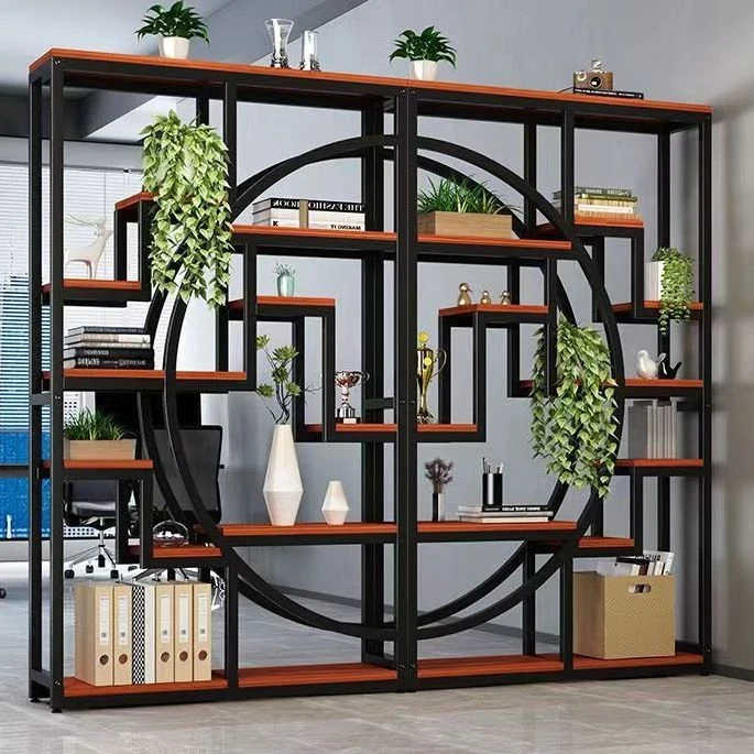 隔断屏风置物架花架客厅铁艺办公室装饰柜墙餐厅家庭收纳玄关屏风