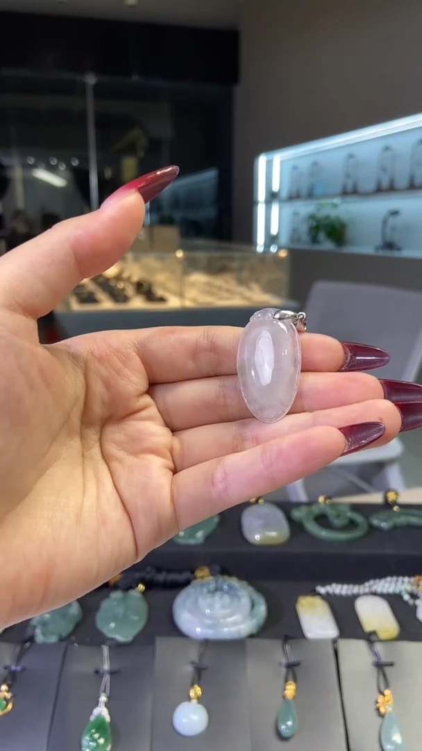 【闪购商品】翡翠颈饰银S925镶嵌福瓜