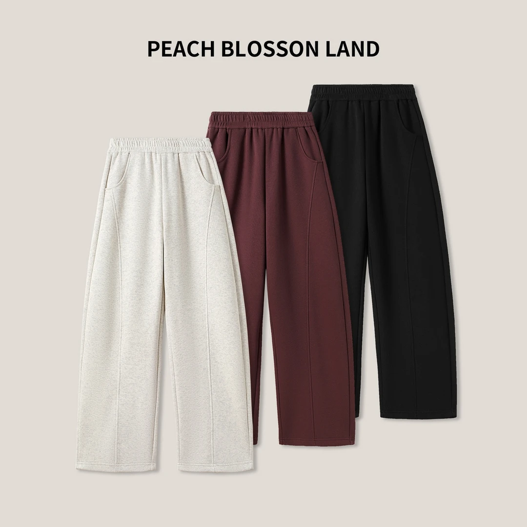 【芸小朵专属】女式百搭松紧腰弯刀裤 休闲裤卫裤SS23232