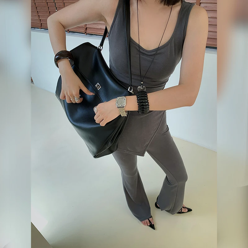 十三粥私服 超模身材三部曲 弹力针织舒适柔软遮肉显瘦懒人三件套