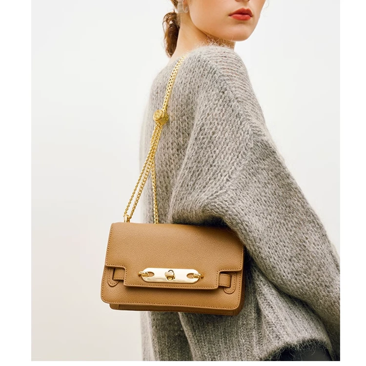 ELLE25新款包包链条包翻盖小方包百搭手提包单肩包欧若风包60183