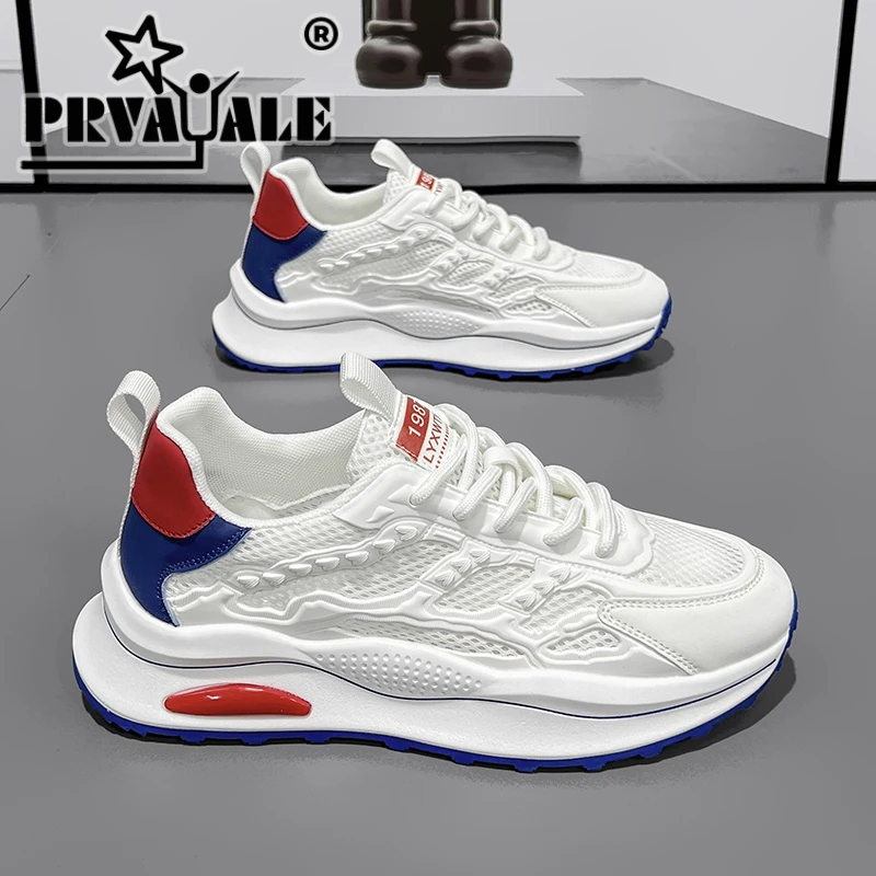 【裴罗尔】男鞋夏季2025新款小白网面透气运动鞋休闲青少年老爹潮鞋