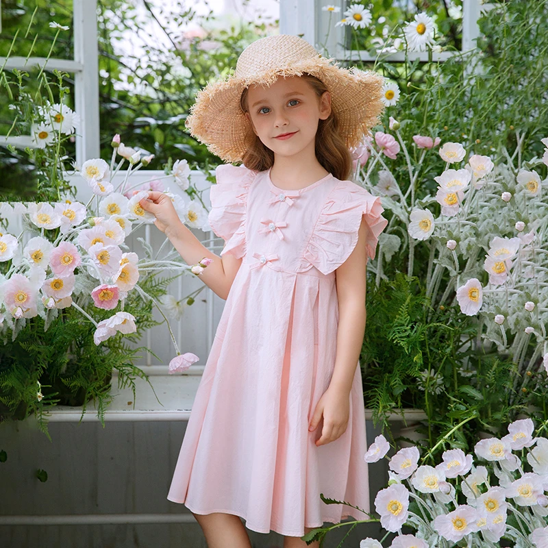 儿童清凉棉布连衣裙 夏季夏款童装女童洋气单薄棉甜美女孩公主裙