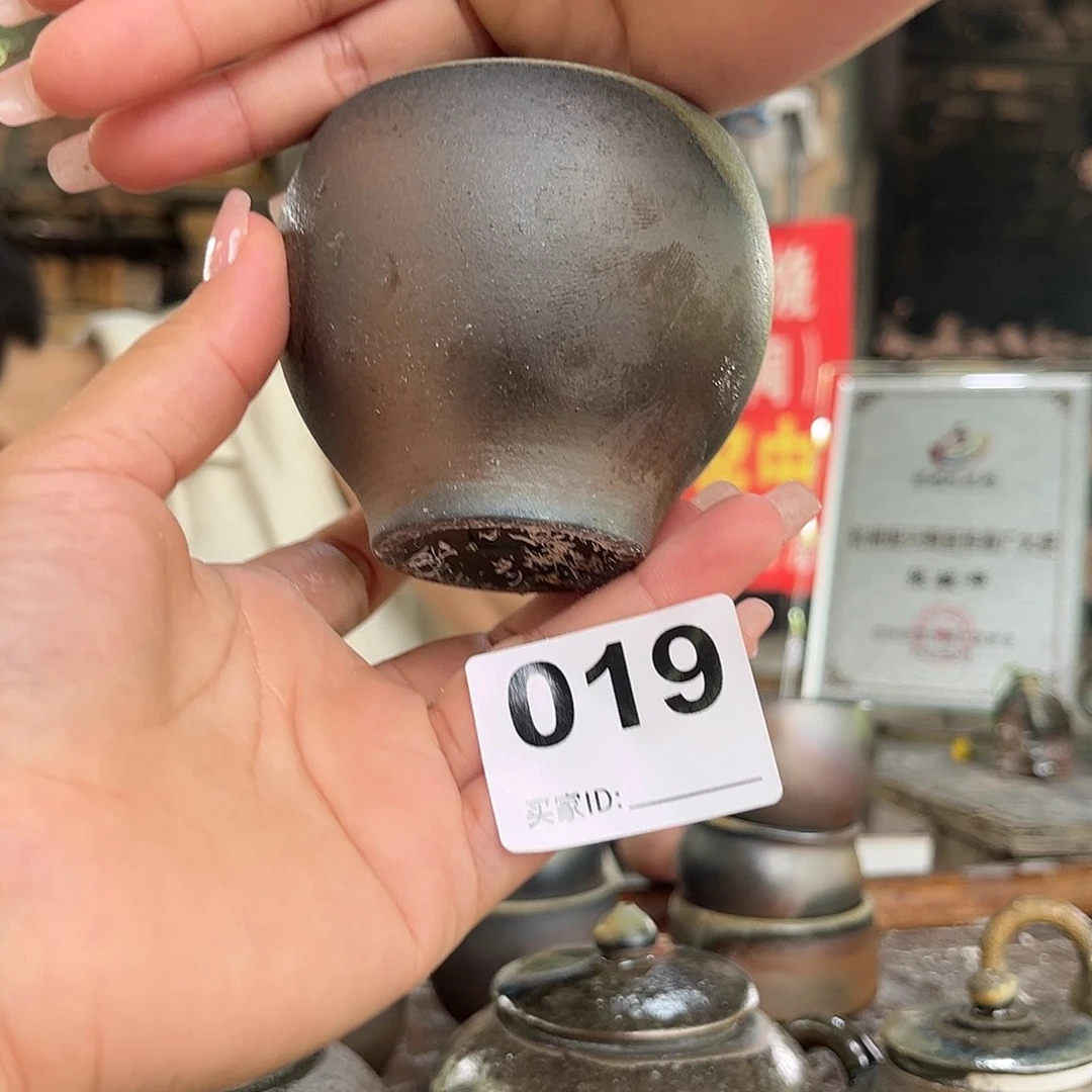 杯坭兴陶柴烧全手工原矿泥料杯