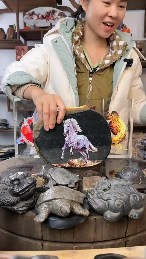 【闪购商品】12号歙砚红龙鱼144144