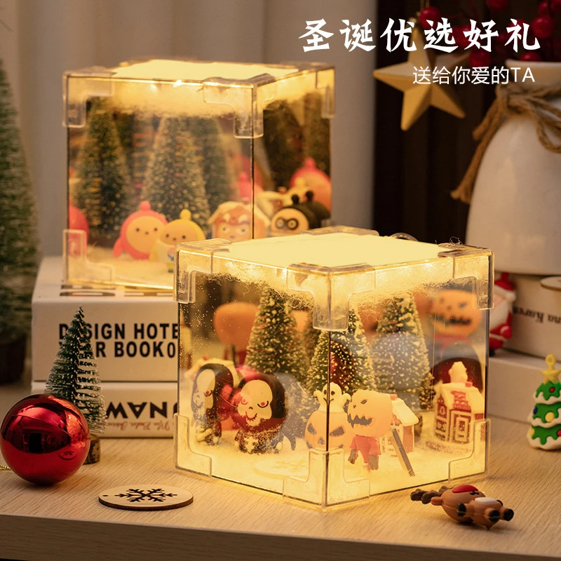 圣诞节气氛魔方小夜灯手工DIY节日礼物送女生送闺蜜创意礼物装饰