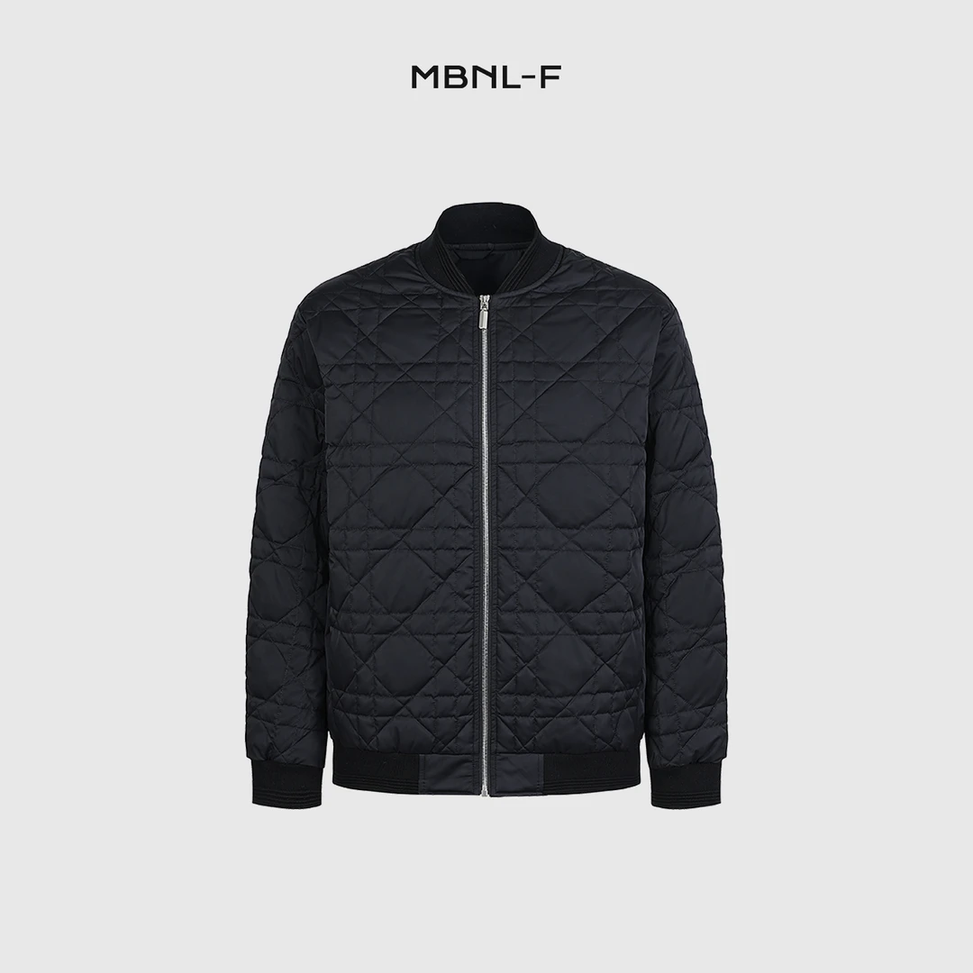 MBNL-F“棒球领羽绒” 24F/W秦磊Y 秋冬款菱格图案男羽绒服 LL-1022