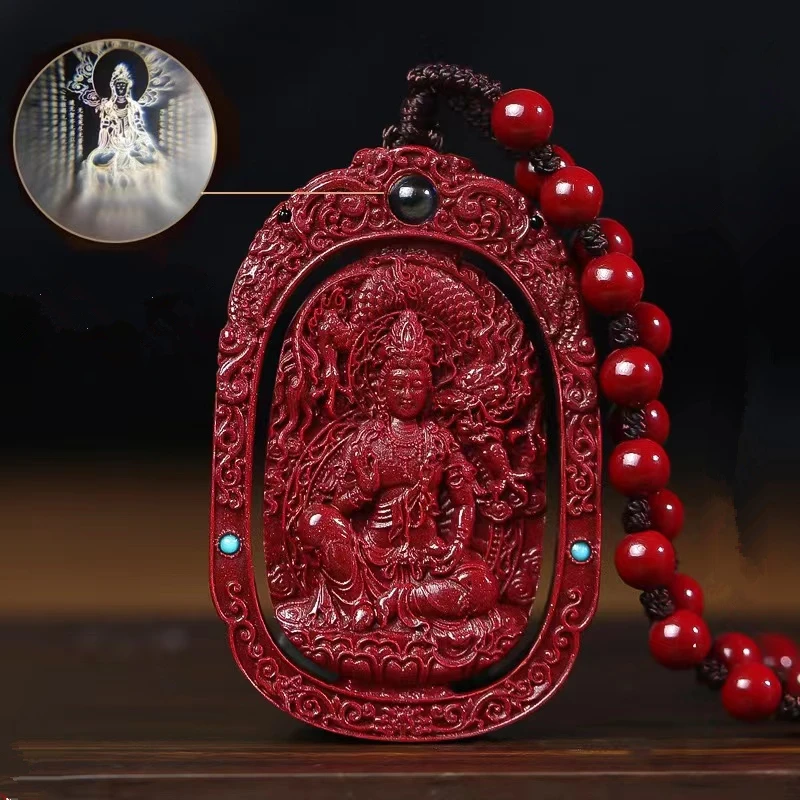 天然辰砂紫金砂八大守护十二生肖吊坠