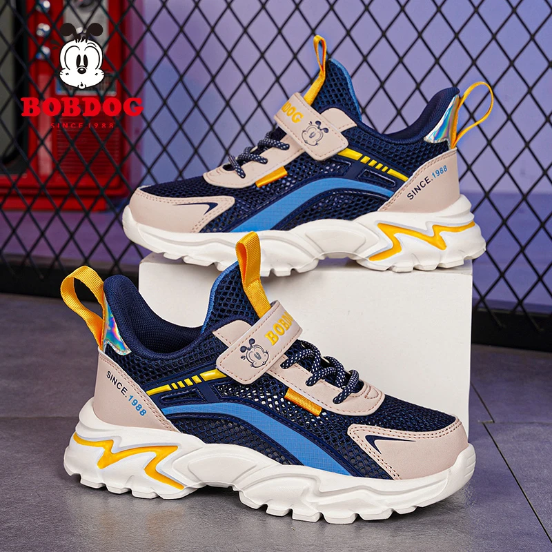 巴布豆男童运动鞋单网夏季中大童儿童鞋透气网面3到6跑步鞋6-12岁