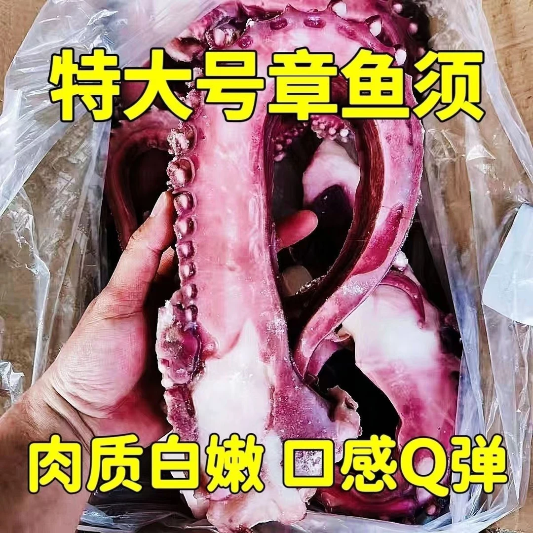 美味生鲜精选海捕爽滑鱿鱼须新鲜冷冻鲜味火锅烧烤脆嫩冷冻水产