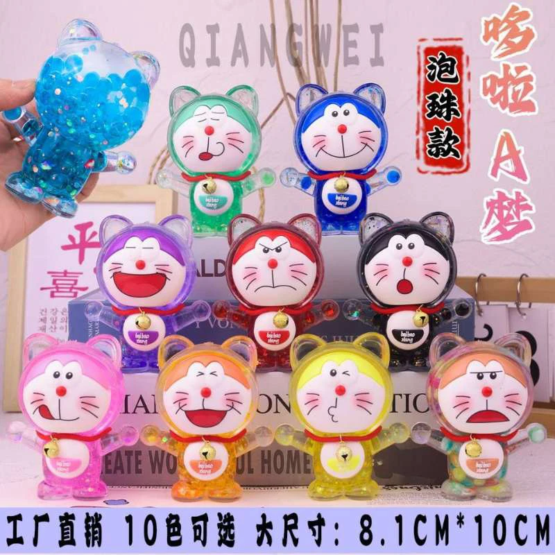 新款泡泡珠夜光叮当猫摆件