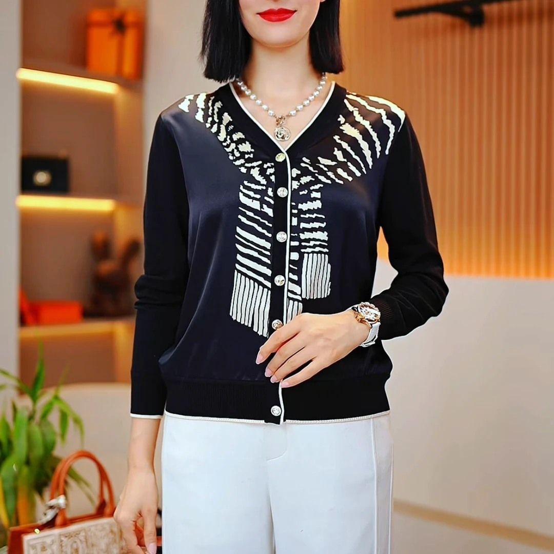 【569】新款减龄大气时尚高端复古显瘦印花百搭外套显瘦274