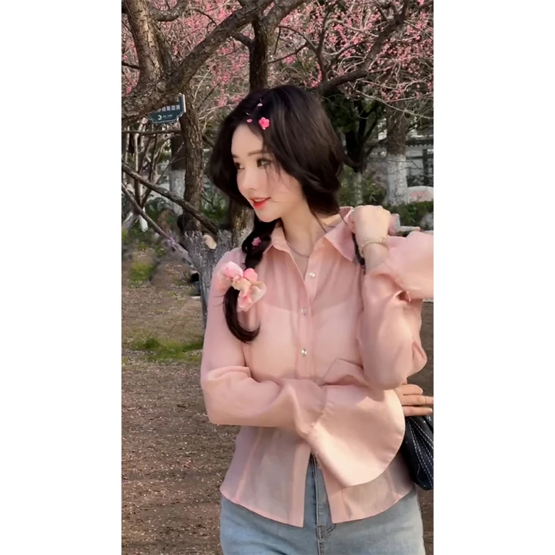 【福气设计】 粉色衬衫 福气妹儿 上新 B30103044