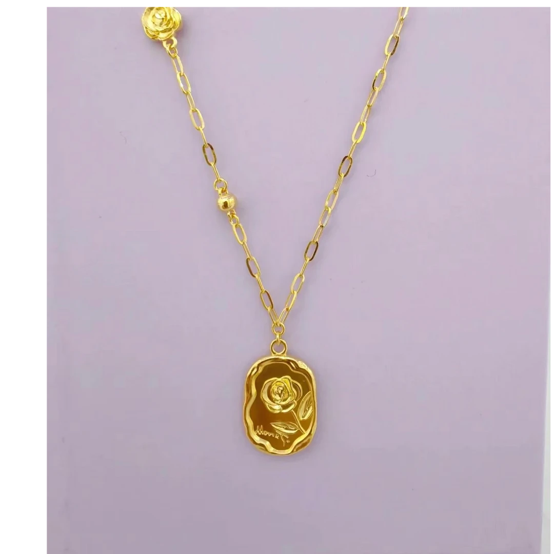 Chow Tai Seng/周大生莫奈花园永不凋零玫瑰花套链