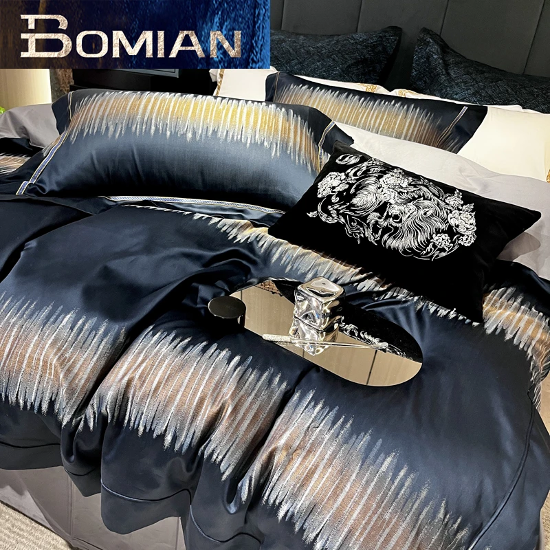 BOMIAN/铂眠  尾单浮力！【长绒棉】欧式全棉色织提花四件套