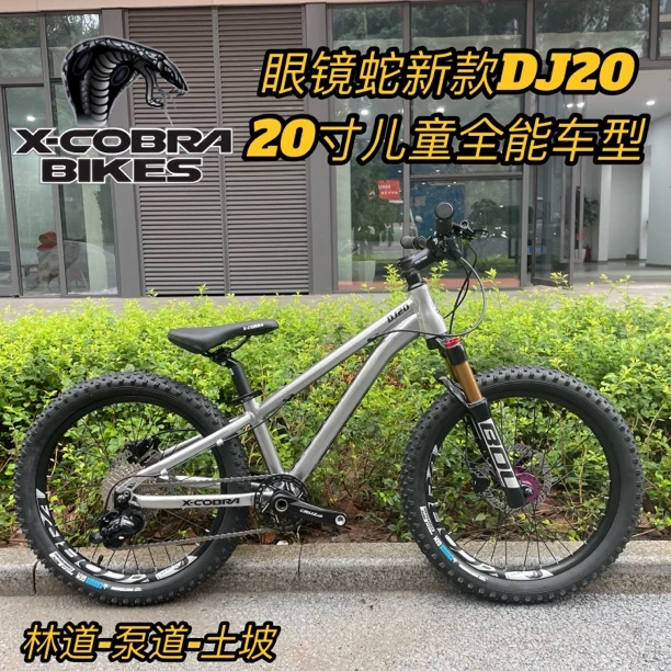 新款眼镜蛇DJ20儿童山地自行车 20寸双碟刹气压避震花鼓炸街童车