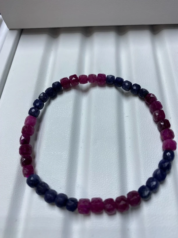 红宝石手串红蓝宝石天然无烧 高货