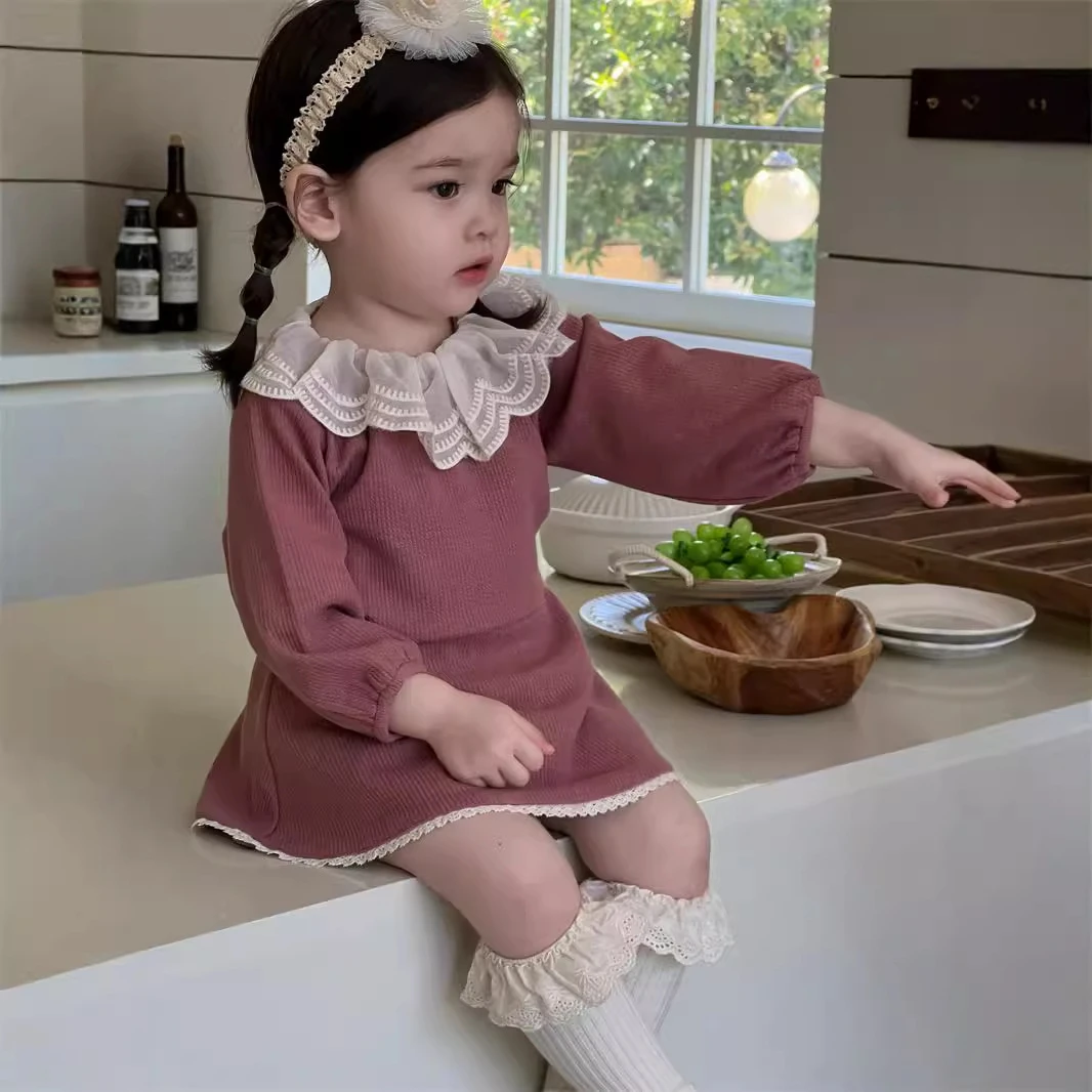 儿童秋季套装宝宝衣服2024秋款韩版童装女童娃娃衫短裙两件套秋装