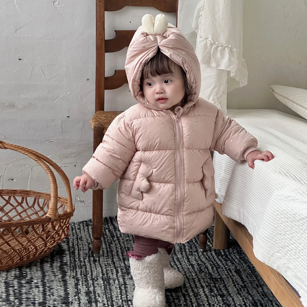 2024年冬季婴幼儿韩版外套可爱超萌外出服女小童洋气棉服加厚保暖