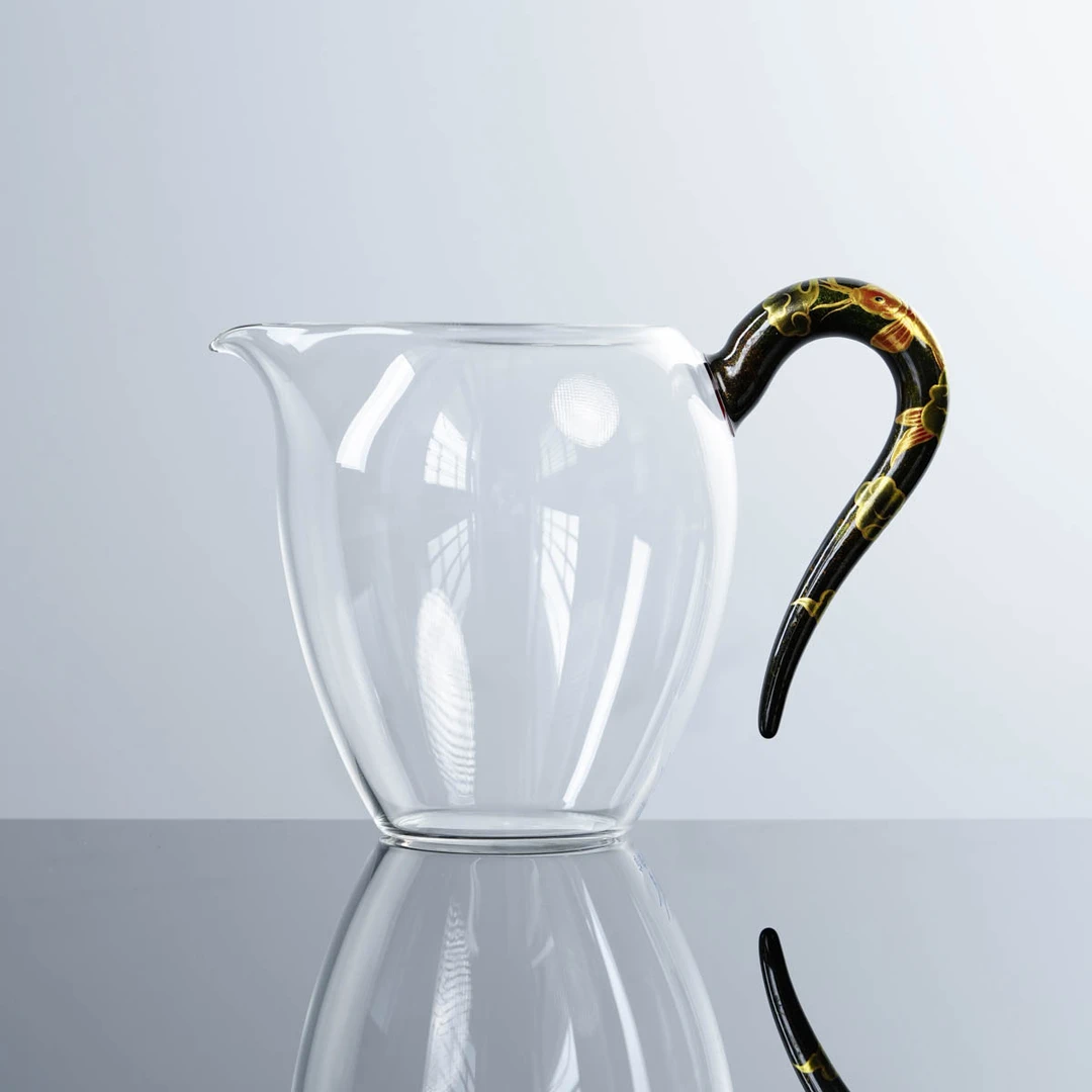 自慢堂-鎏金底云鱼锦鲤中蛋盅-大漆莳绘-注意：手绘画片每只都不同