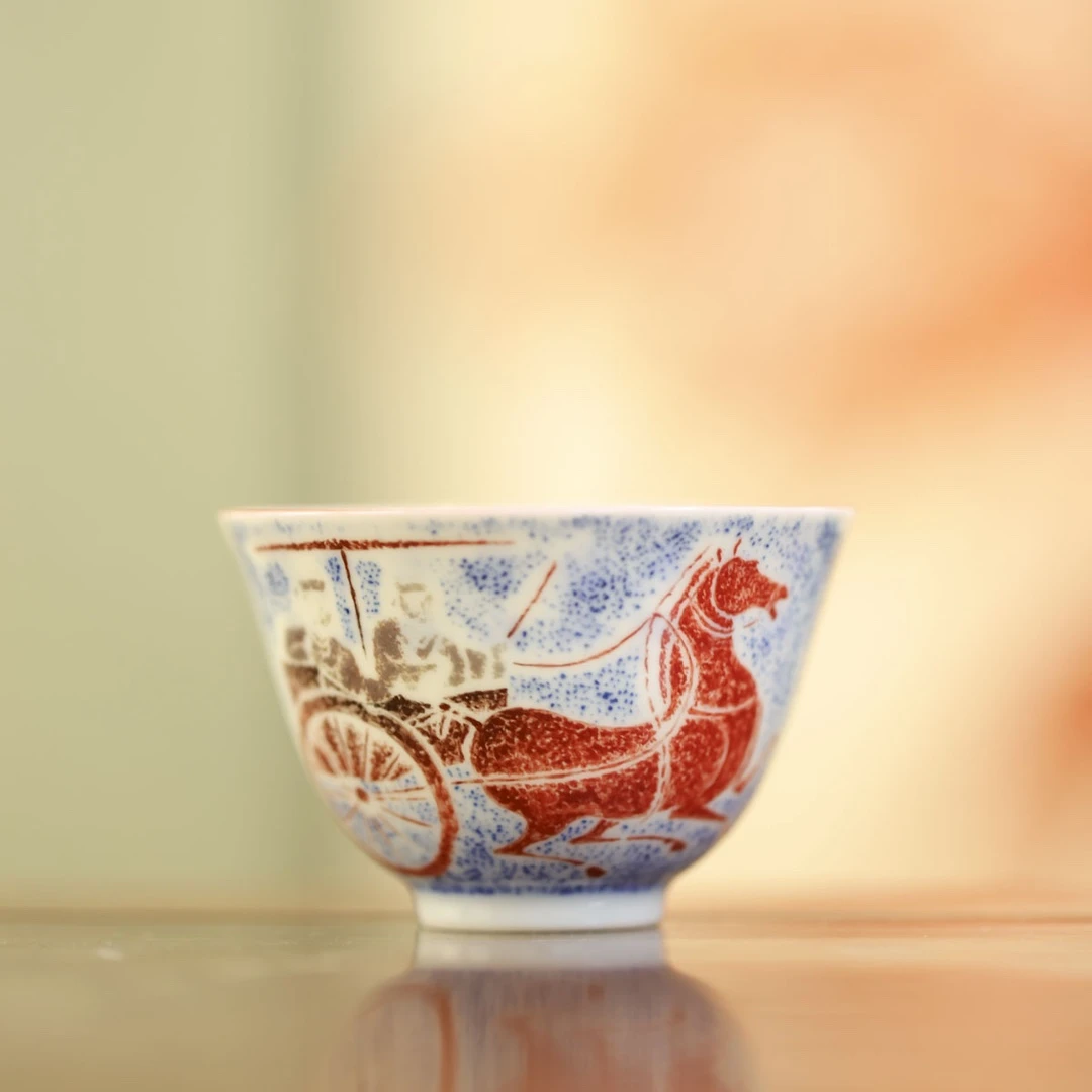 铭经草堂三色拓片岩茶杯