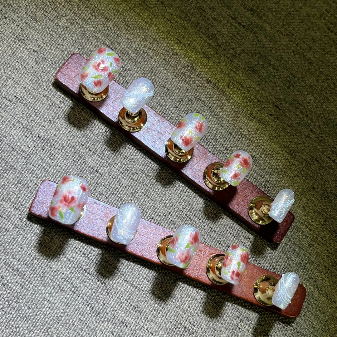 鎏银玫瑰 纯手工穿戴甲