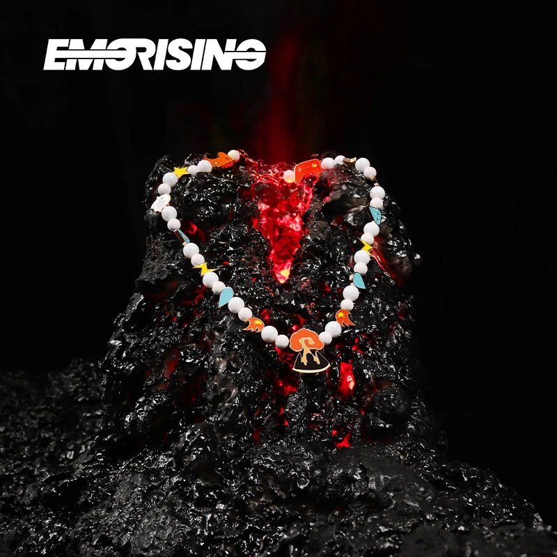 钛钢项链 EMORISING 火山情绪项链男女原创设计小众元素锁骨链