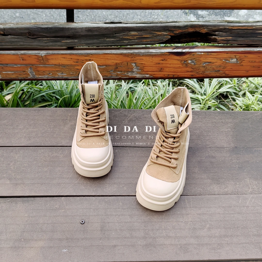 2025年秋冬新英伦风单靴百搭内增高短靴厚底秋款靴子38758918