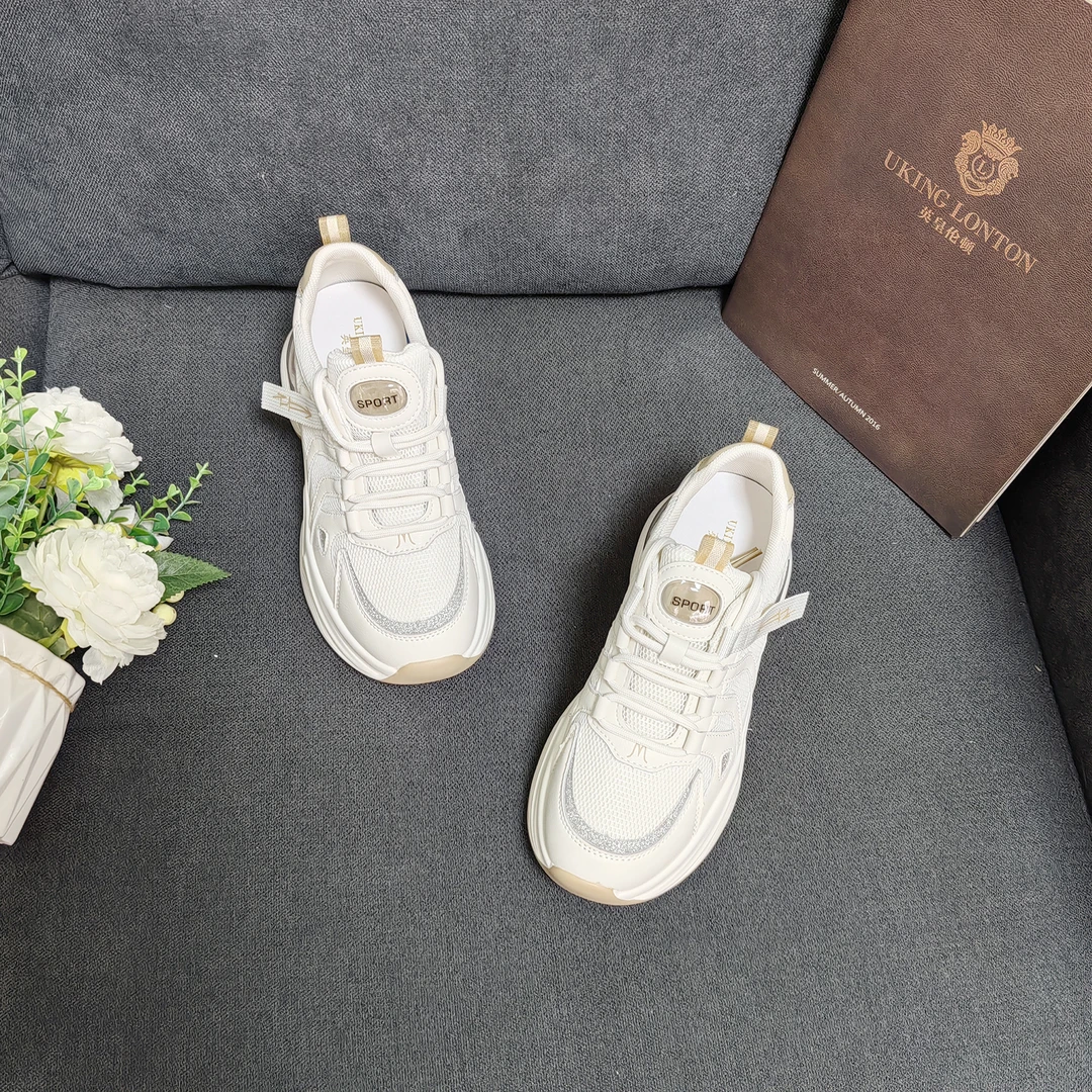 2024春季百搭增高显瘦厚底拼色运动时尚休闲女鞋-8787005/6