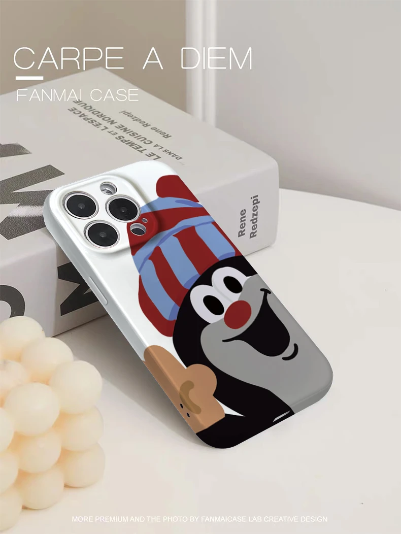 鼹鼠oppo华为vivo 苹果14/15promax手机壳菲林壳小众原创全包可爱