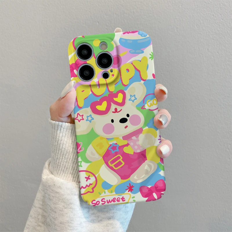 彩虹狗oppo华为vivo 苹果14/15promax手机壳菲林壳小众原创全包液