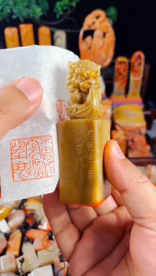 【闪购商品】青田石印石手工篆刻《不畏浮云遮望眼》