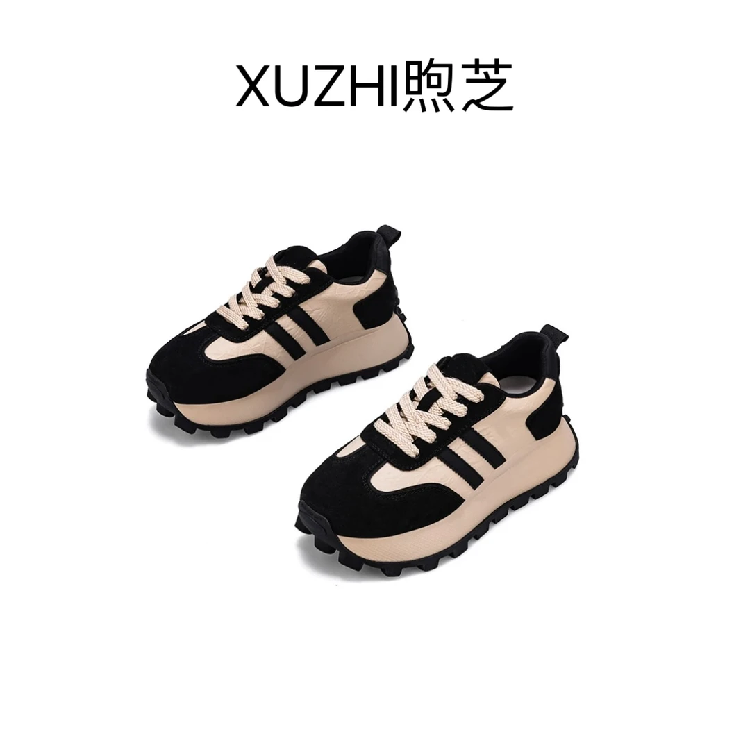 XUZHI煦芝 德训鞋女2024秋季新款运动休闲鞋轻便休闲百搭女鞋9220