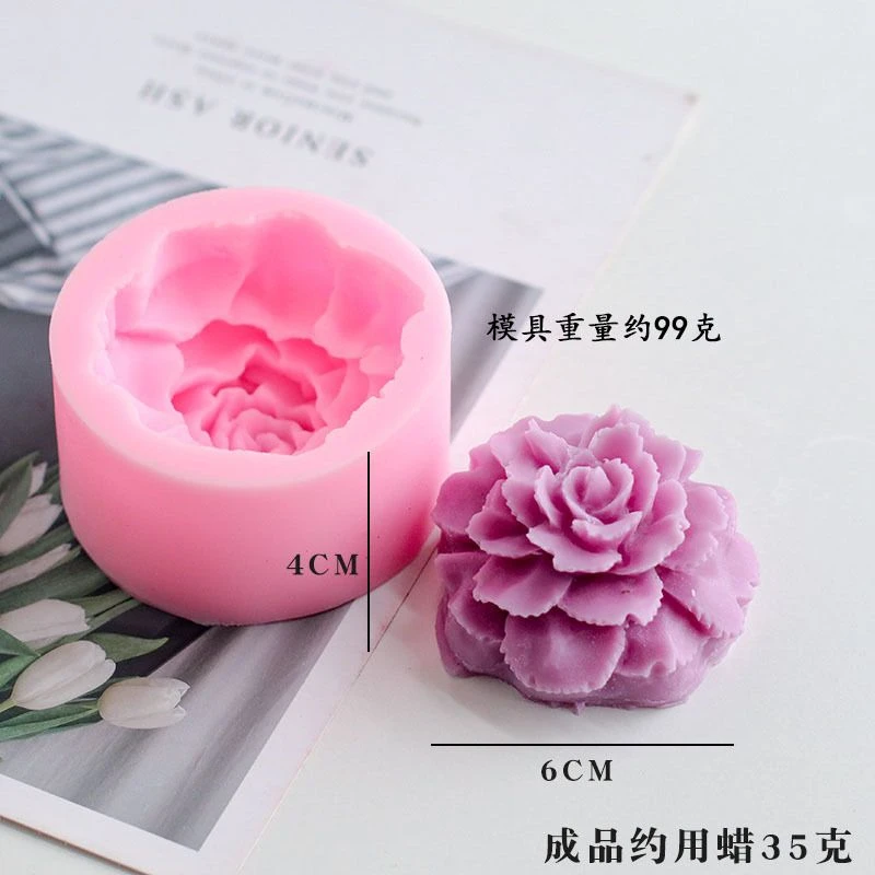 韩式3D立体康乃馨香薰石膏硅胶模具diy香薰磨具