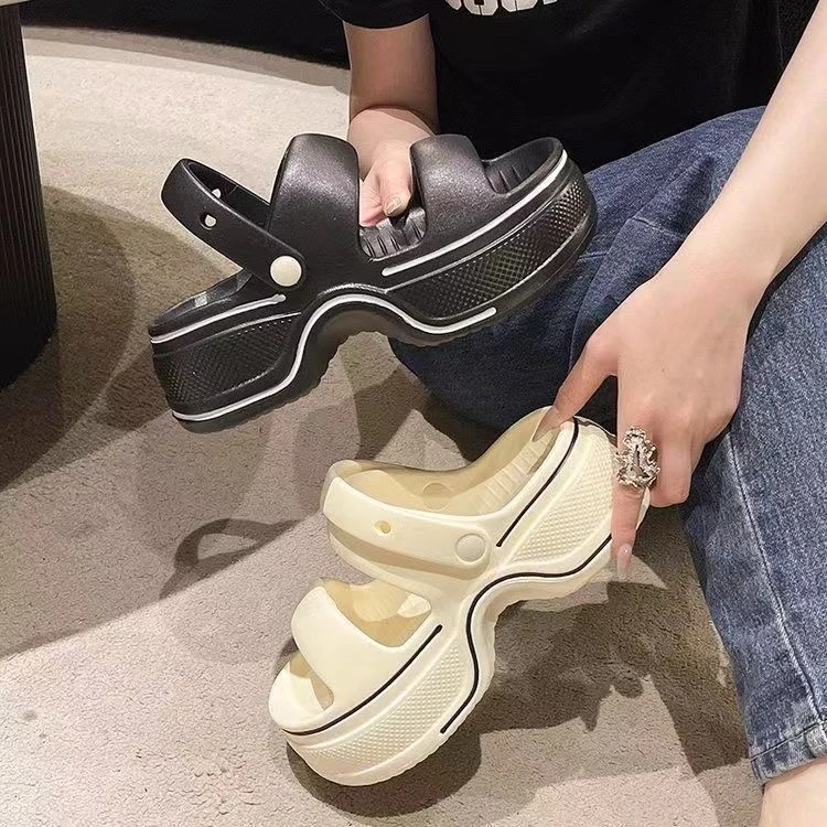 2024新款高级夏季拖鞋厚底凉鞋高颜值沙滩鞋洋气超仙6180小个子