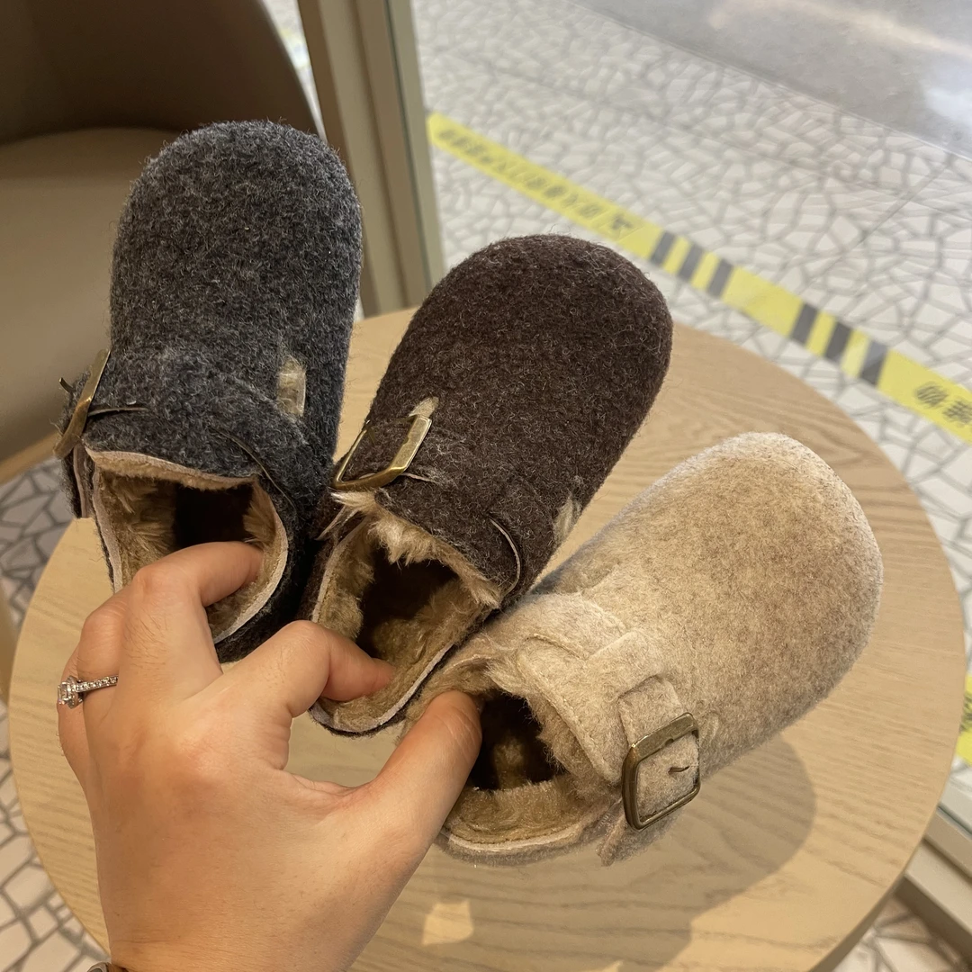 【小盆友专属】儿童加厚保暖勃肯鞋小童宝宝软底大棉鞋男童女童棉鞋