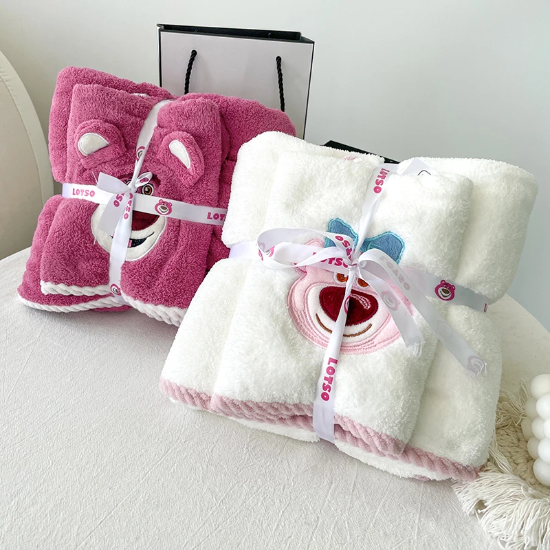 可爱儿童超柔吸水大毛巾洗澡宝宝儿童用品软大毛巾夏季两件套柔软