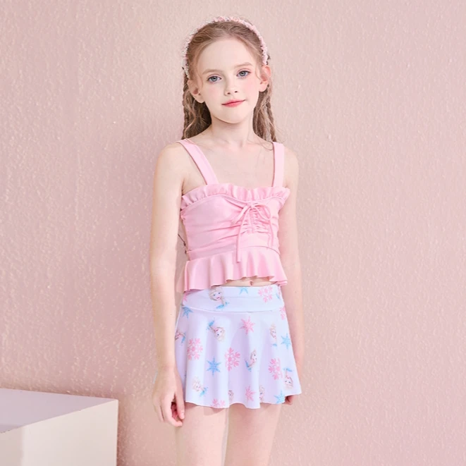 【夏娃优选】SF230432 迪士尼女童泳衣2024新款夏小中大童分体泳衣