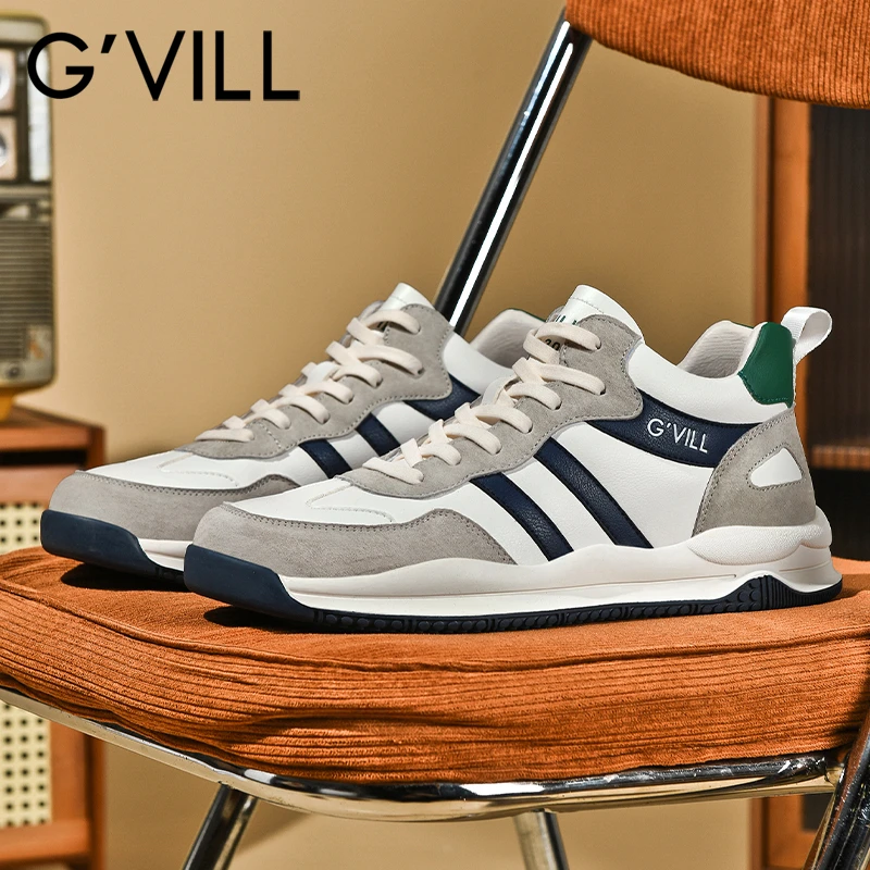 G'VILL/贵之步男鞋户外秋冬男士运动防风百搭时尚防滑中帮休闲鞋